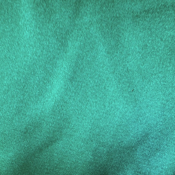 L.I.F.E. Luxurious Spliced Faux Feather Party Silky Blouse L💚New with Tags Prom - Picture 10 of 13